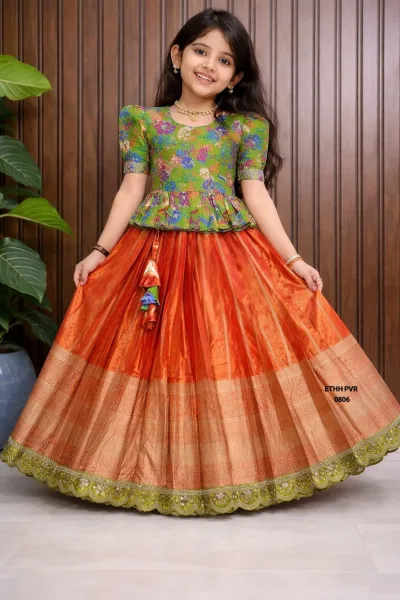 Heavy Zari Weaving Lehenga Set